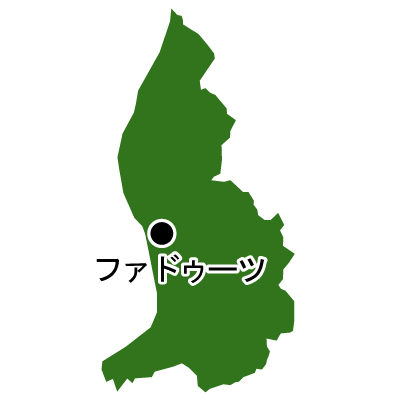 リヒテンシュタイン公国無料フリーイラスト｜首都名(緑)
